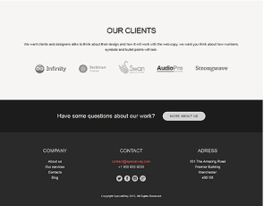 Drupal Europe Website Footer Menu Design